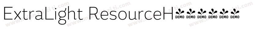 ExtraLight ResourceH字体转换